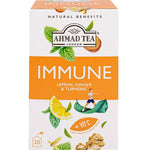 Ahmad Immune - 20 Foil Tea Bags - Lemon, Ginger & Turmeric + VIT C - Sadaf.comAhmad43-8000