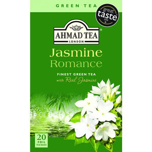 Ahmad Jasmine Romance Finest Green Tea with real Jasmin 20 Foil T/B - Sadaf.comAhmad44-7997