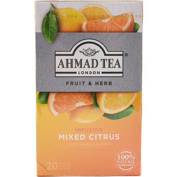 Ahmad Mixed Citrus Orange & Lemon Herbal Tea 20 Tea Bags 1.4 oz. - Sadaf.comAhmad43-6624