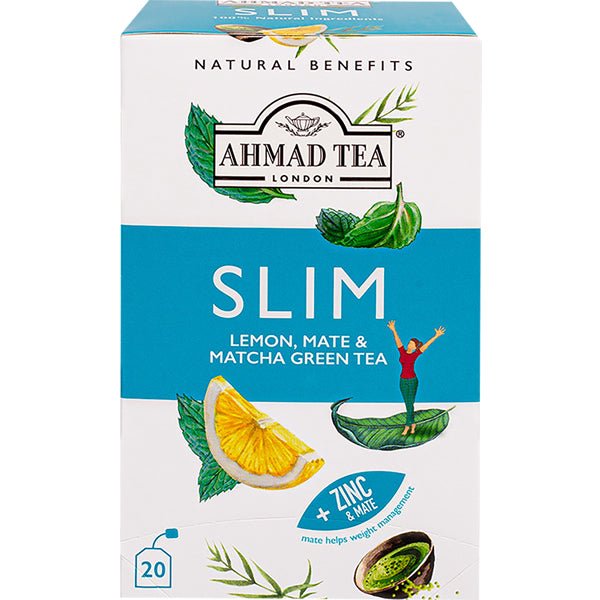 Ahmad Slim - 20 Foil T/B Lemon, Mate & Matcha Green Tea - Sadaf.comAhmad43-8001