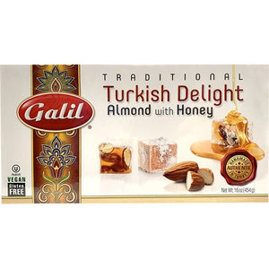 Galil Lokum Traditional Turkish Delight Almond with Honey 16 oz - Sadaf.comGalil27-4984