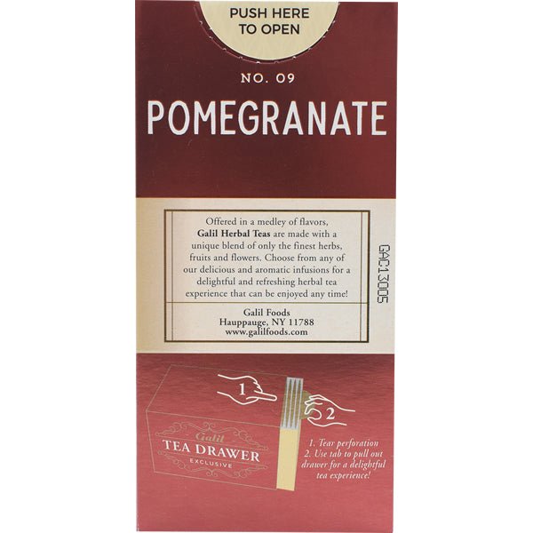 Galil Pomegranate Herbal Tea 20 Tea Bags 1.41 oz. - Sadaf.comGalil43-6603