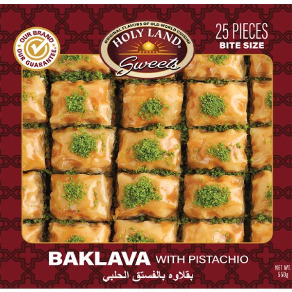 Holy Land Baklava With Pistachio | 25 Pieces Bite Size 550g - Sadaf.comHoly Land27-4267