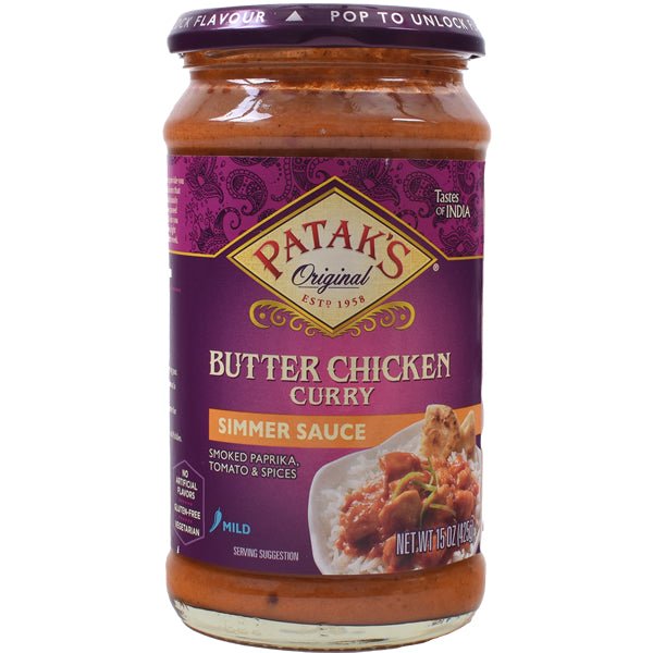 Patak's Butter Chicken - Mild Simmer Sauce 15 oz. - Sadaf.comPatak's23-6373