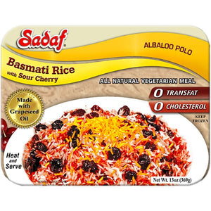 Sadaf Albaloo Polo | Basmati Rice with Sour Cherry | Frozen - 15 oz. - Sadaf.comSadaf31-6604