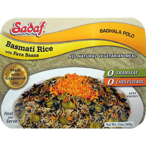 Sadaf Baghala Polo | Basmati Rice with Fava Beans | Frozen - 13 oz. - Sadaf.comSadaf31-6607