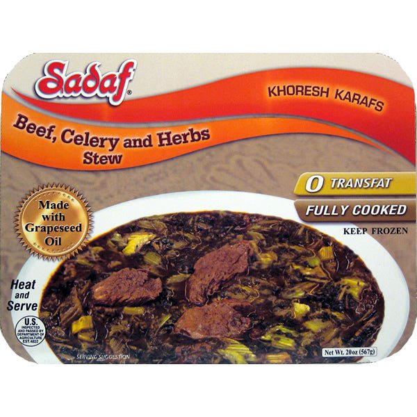 Sadaf Khoresh Karafs | Beef, Celery, & Herb Stew | Frozen - 20 oz. - Sadaf.comSadaf31-6631