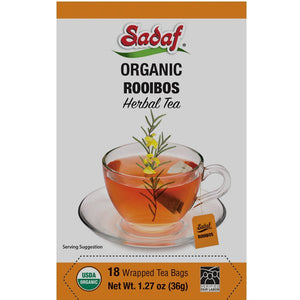 Sadaf Organic Rooibos Tea | 18 Wrapped Tea Bags - Sadaf.comSadaf43-6256