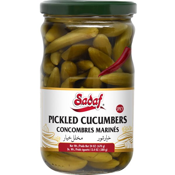 Sadaf Pickled Cucumbers Spicy with Dill 24 oz - Sadaf.comSadaf18-3103