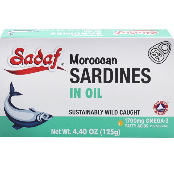 Sadaf Premium Moroccan Sardines | in Oil - 125g - Sadaf.comSadaf30-3430