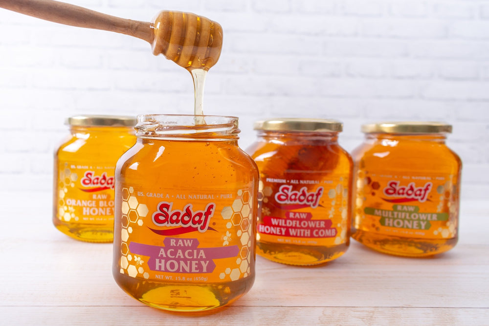 Sadaf Raw Honey Grade A | Multiflower - 15.8 oz - Sadaf.comsadaf33-5441