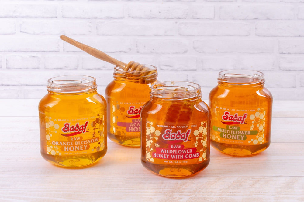 Sadaf Raw Honey Grade A | Wildflower with Comb - 15.8 oz - Sadaf.comSadaf33-5446