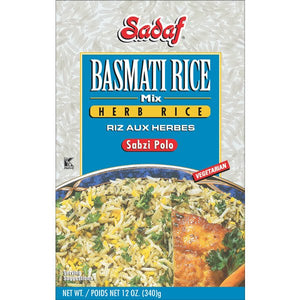 Sadaf Sabzi Polo | Herb Basmati Rice Mix - 12 oz. - Sadaf.comSadaf21-4159