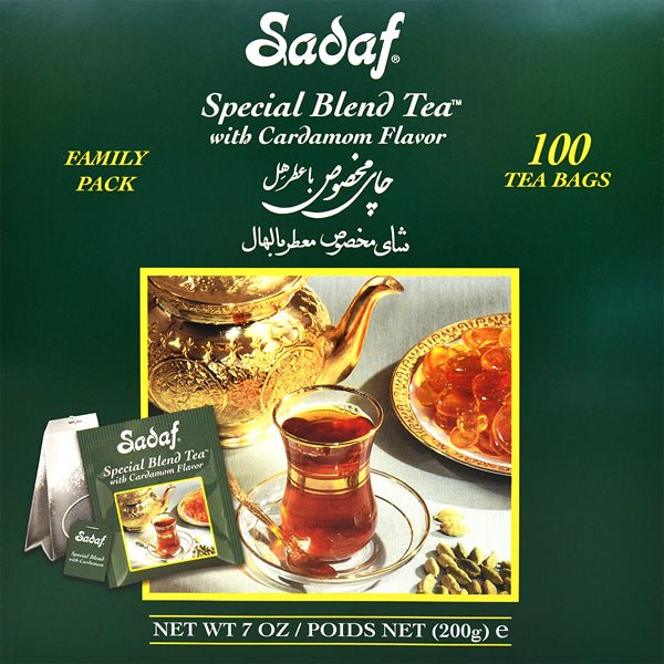 Sadaf Special Blend Tea with Cardamom | Foil Tea Bags | Family Pack - 100 Count - Sadaf.comSadaf44-6120