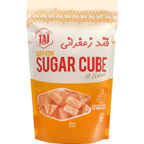 TAJ Sugar Cubes with Saffron - All Natural 9 oz - Sadaf.comTAJ16-2352